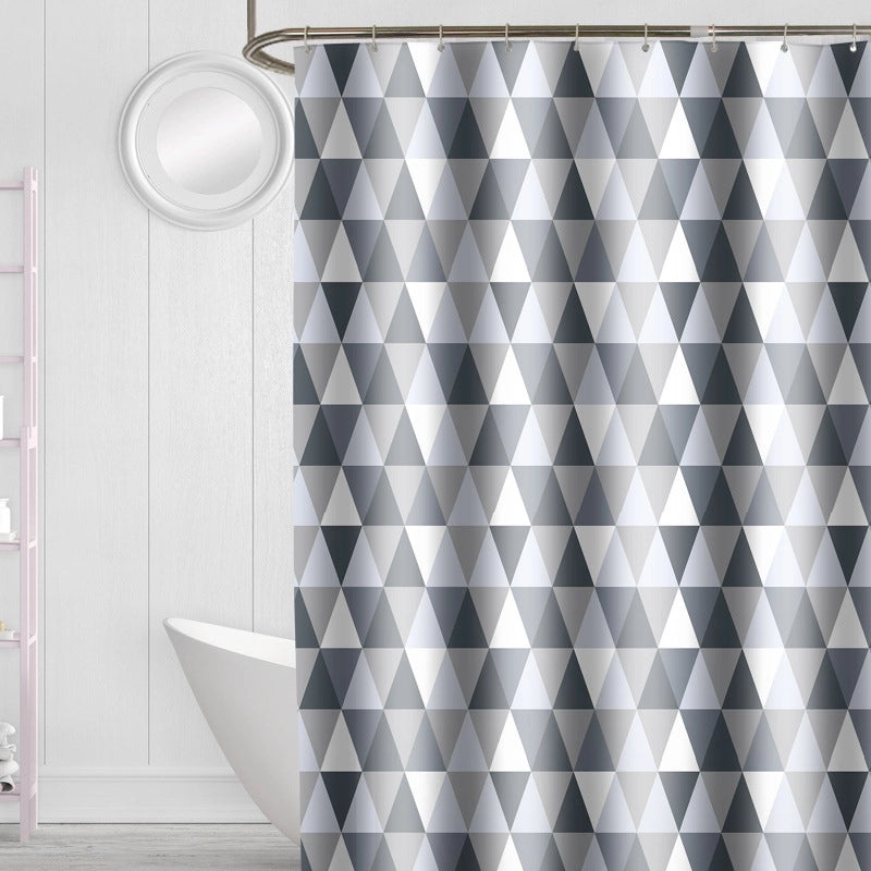 Triangle Waterproof Polyester Shower Curtain Fabric Thickened for Bathroom|Home & Living > Bath > Shower Curtains