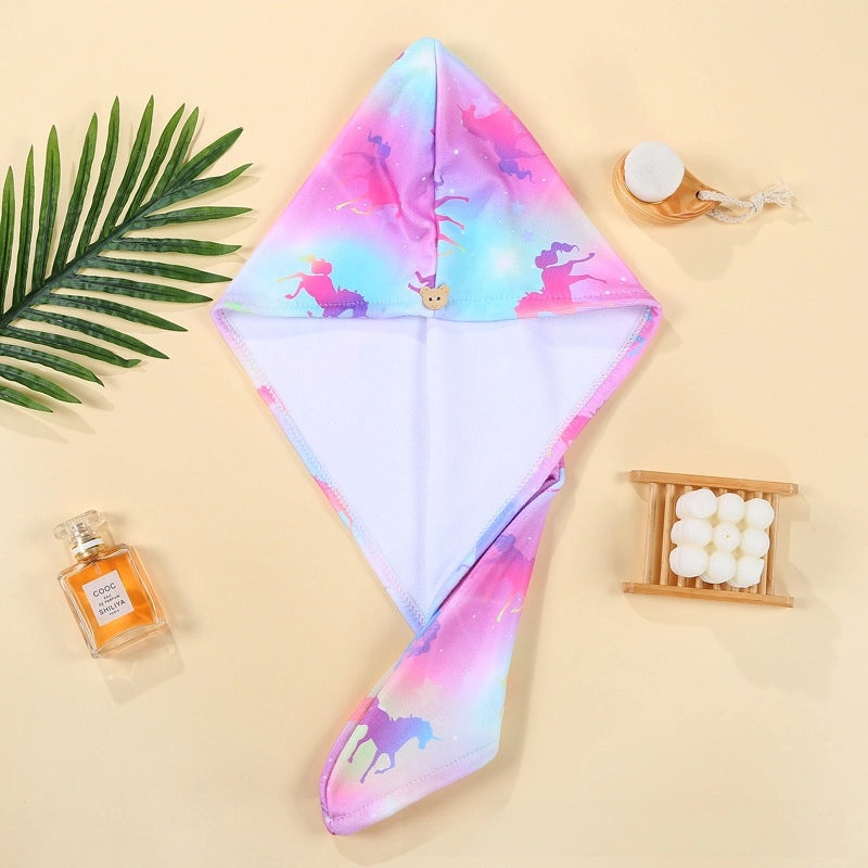 Four Seasons Quick-Dry Absorbent Hair Towel Cap, Thickened Adult Bath Wrap with Printed Design|Home & Living Accessories