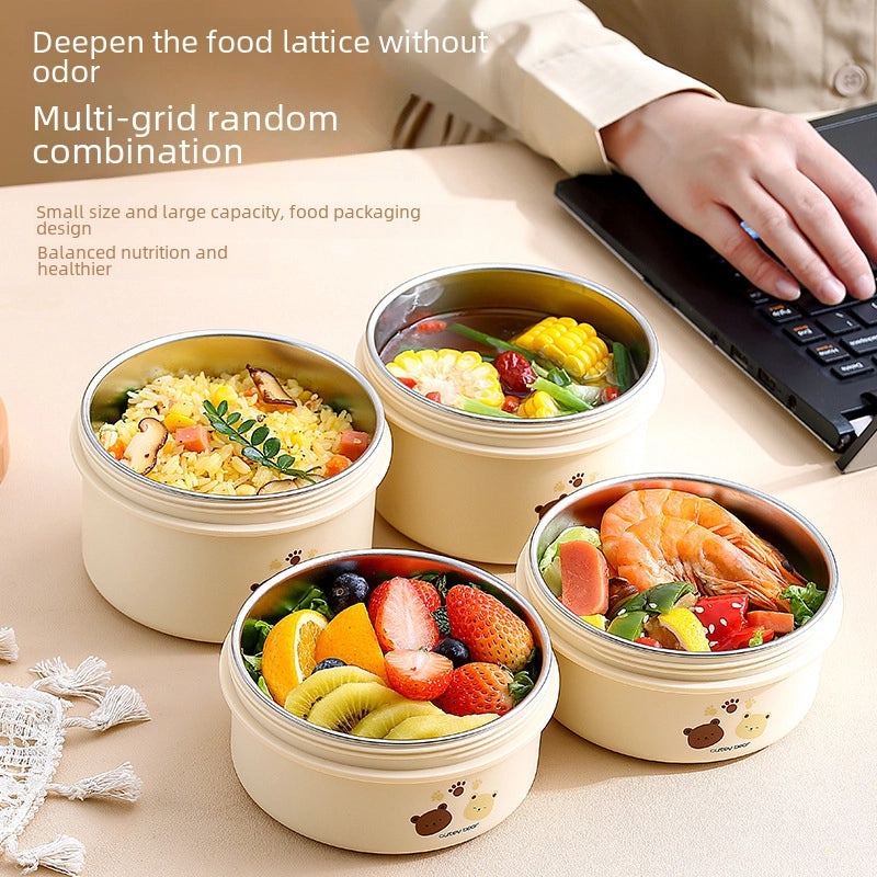 Microwave Safe Cat Lunch Box Set | Office & Home Insulated Small Meal Container | Cute Portable Lunch Box | Kitchen Storage Containers|Lunch Boxe