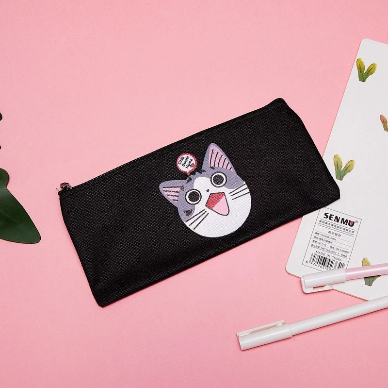 2 Pieces Red Leather Pencil Cases Simple Design for Office, School, and Home Use|Stationery & Office Supplies