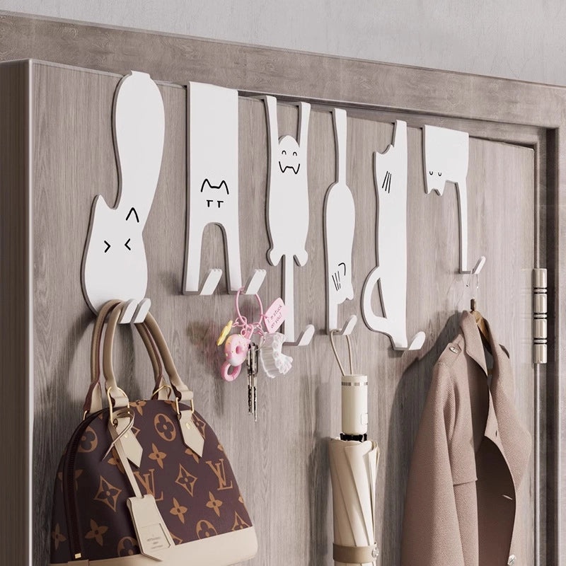 Minimalist Cat Shape Iron Wall Hooks for Home Decor|Home Organization & Storage Accessories