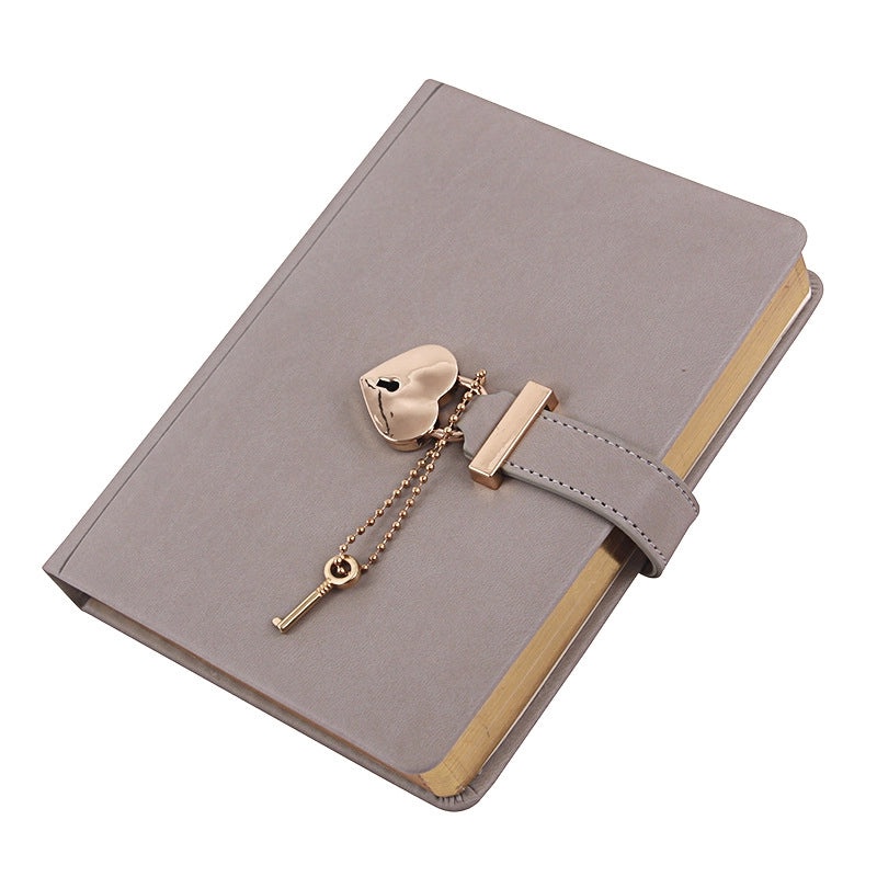 Heart-Shaped Lock Diary Notebook with Password Protection for Students and Office Use | Stationery/Notebooks/Journals