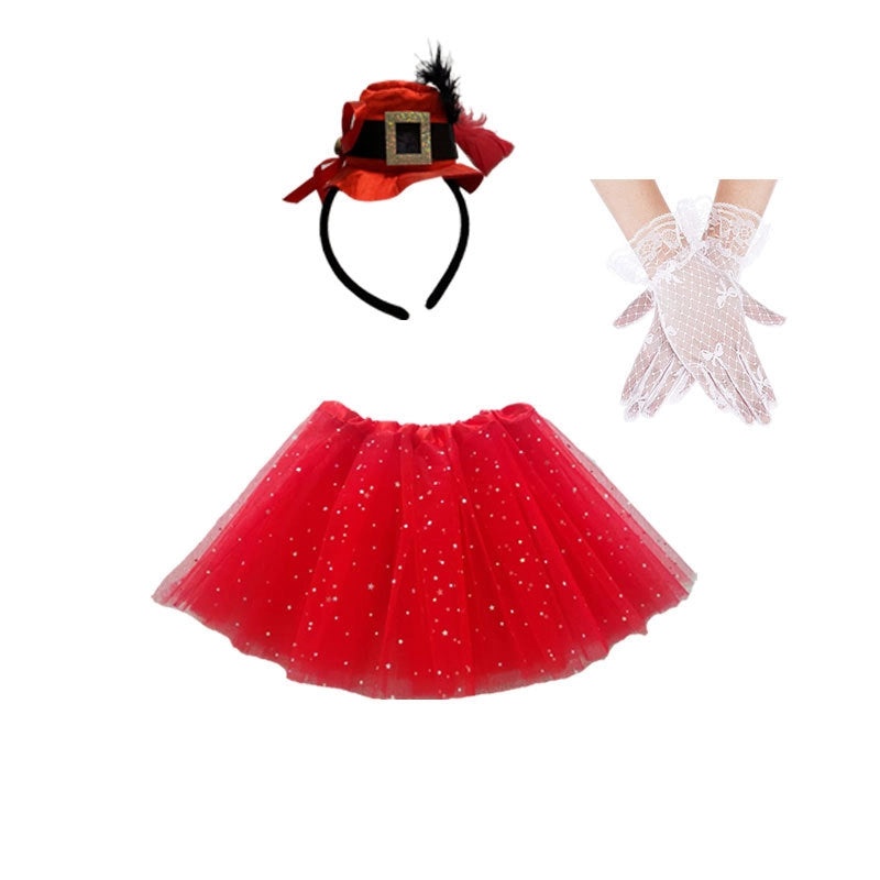 Valentine's Day Hair Band and Gloves Set for Adults and Kids | Hair Accessories & Costume Props