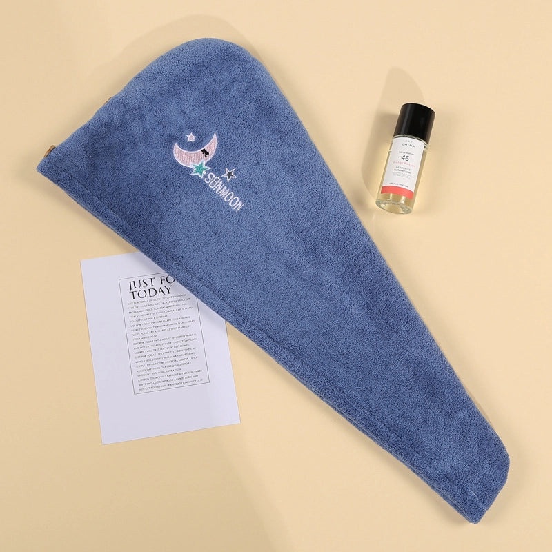 Super Absorbent Coral Fleece Ladies Quick-Dry Turban Cap Double-Layer Shower Hair Towel|Bath Accessories