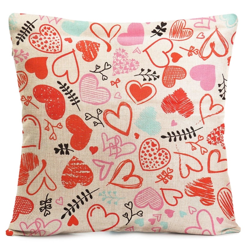 Elegant Heart Shape Linen Pillow Cases for Couch Sofa Decor Minimalist Style Valentine's Day Gift|Home Decor Pillows
