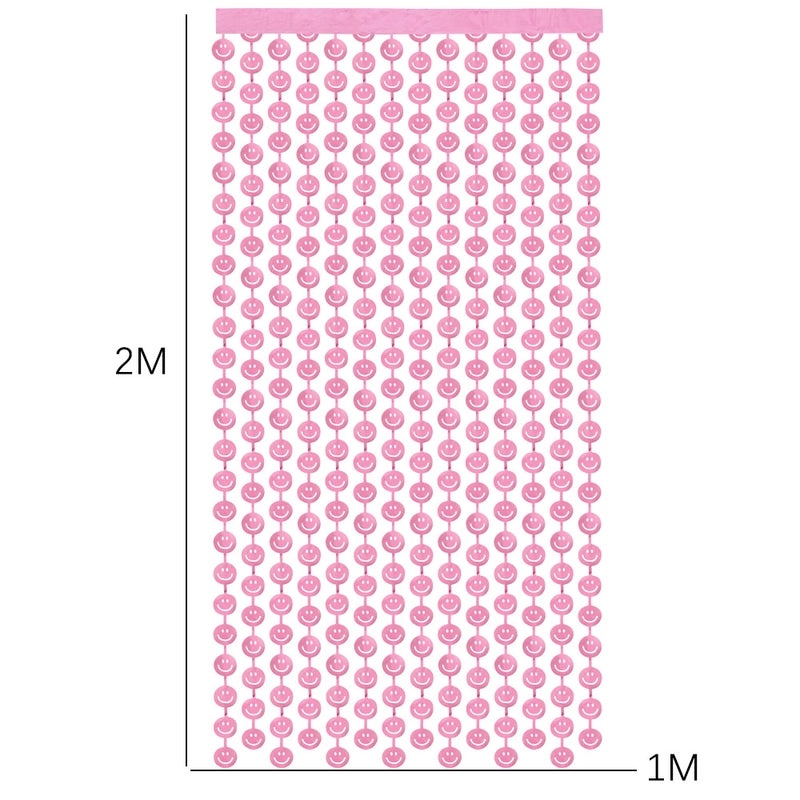 Minimalist Smile Face PET Indoor Party Door Curtain for Christmas Valentine’s Day New Year Festival|Home Decor Curtains