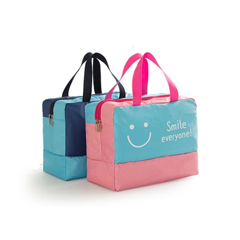 Waterproof Storage Bag with Dry and Wet Separation, Contrast Color Printing | Storage & Organization