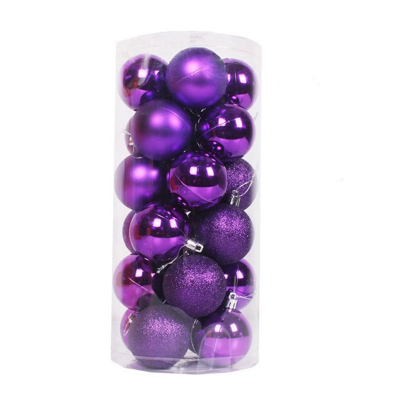 24PCS Christmas Hanging Ornaments Set 3-8cm Shiny Ball Decorations for Tree 2024|Christmas Ornaments