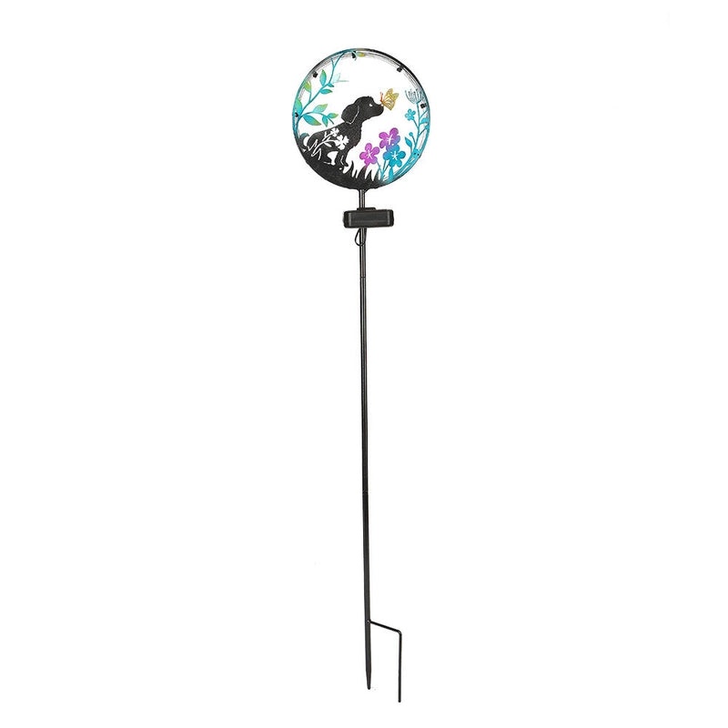 Solar Cat and Butterfly Iron Art Solar Lawn Lamp|Outdoor Garden Lighting