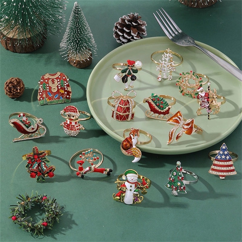 Christmas Cute Tree Santa Claus Elk Alloy Charm Ornament|Jewelry & Accessories