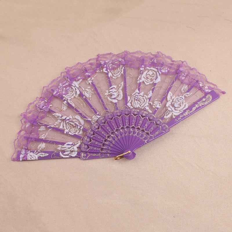 Transparent Lace Folding Fan for Dance and Home Decor | Home & Living Accessories
