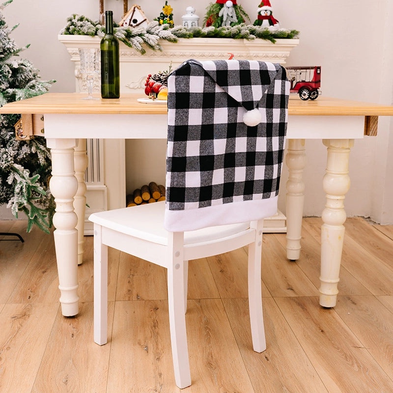Holiday Minimalist Color Block Chair Cover Polyester Classic Style for Christmas Daily Use|Home Decor Accessories