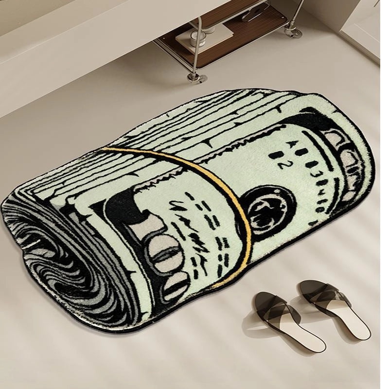Dollar Bill Rug Floor Mat for Living Room Sofa Coffee Table Computer Chair Easy-Care Soft Carpet|Home Decor Rugs