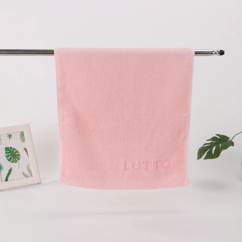 Pure Cotton Thickened Adult Face Towel with Watergrain Texture and Embroidered Logo|Home & Living Towels