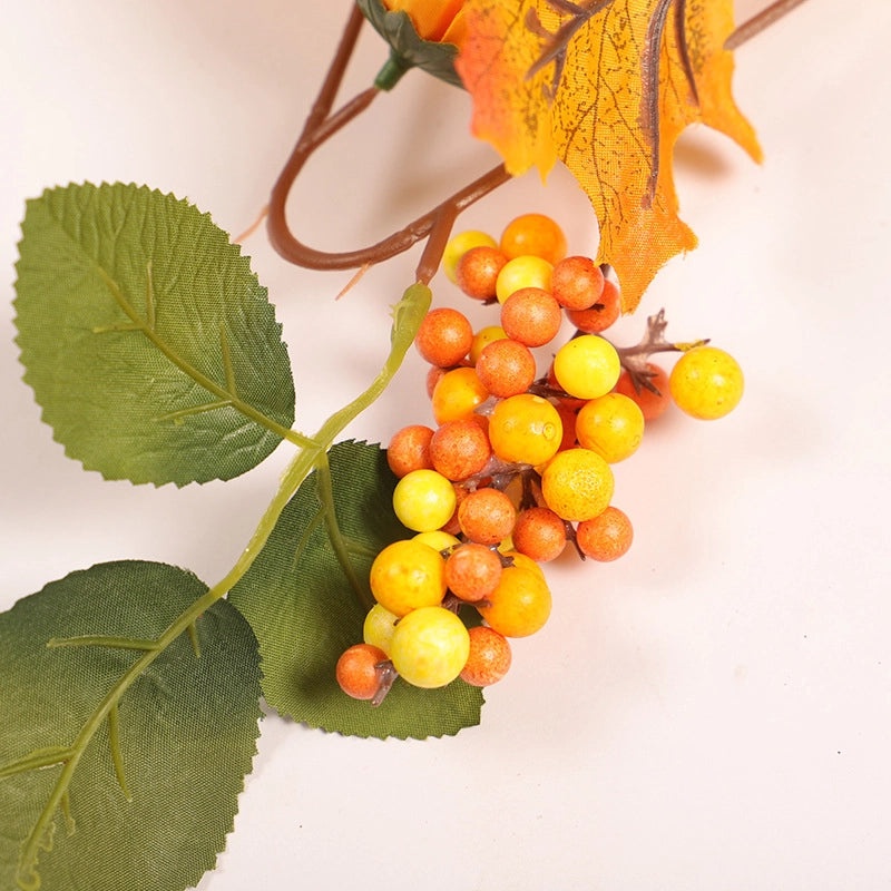 Autumn Rattan Sunflower and Maple Leaf Vine Artificial Plant for Thanksgiving and Christmas Home Decor|Seasonal Home Decorations