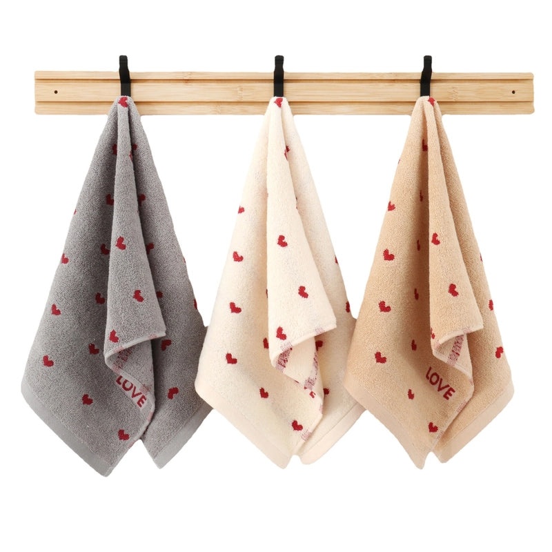 Soft Heart-Shaped Cotton Towels for Kids | Home & Living Bath Towels