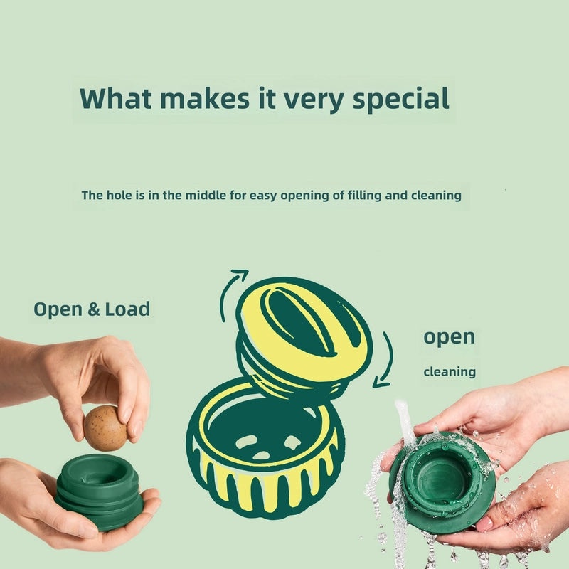 Silicone Dog Chew Toy Ball with Removable Tray for Slow Feeding and Teething | Pet Feeding & Chew Toys