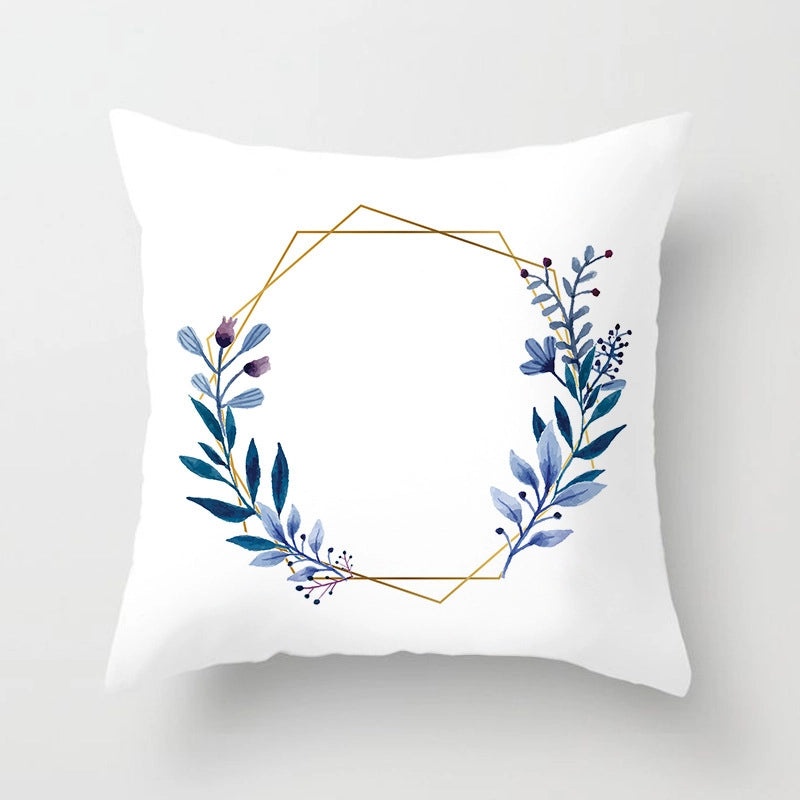 Modern Pastoral Letter and Plant Linen Pillow Covers for Couch and Sofa Decor | Home Decor & Pillows