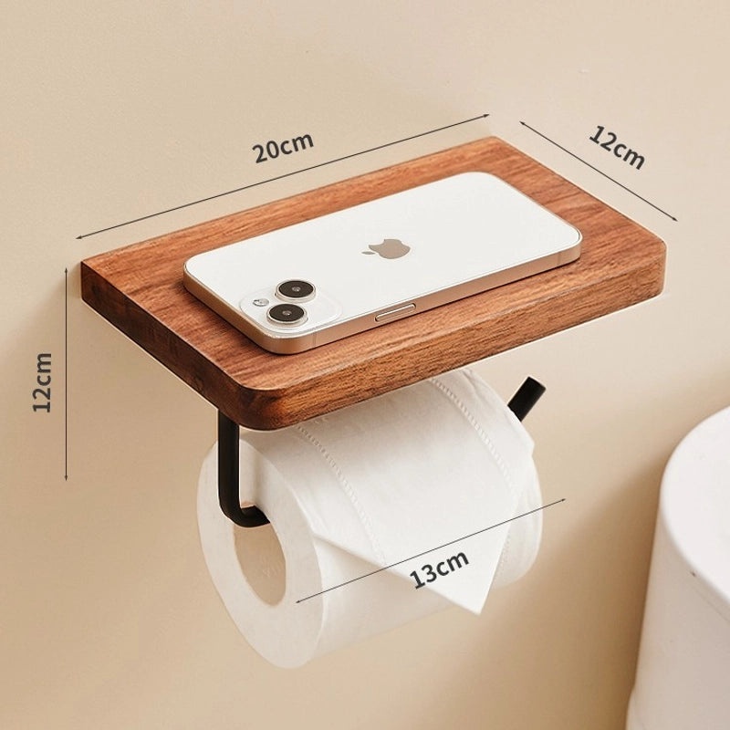 Elegant Solid Color Wooden and Aluminum Tissue Dispenser | Home & Living Accessories
