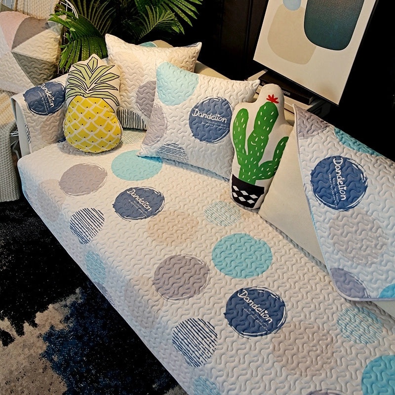 Four Seasons Cotton Sofa Cushion Non-slip Soft Cover Luxury Sofa Towel Protector|Home Decor Sofa Accessories