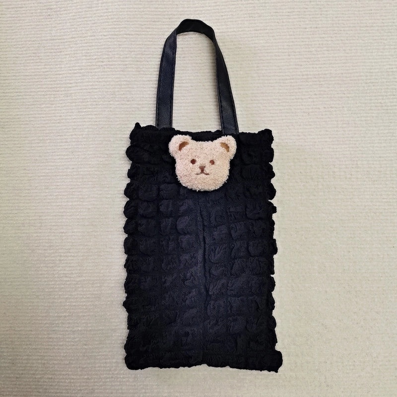 Portable Solid Color Bubble Fiber Tissue Holder|Home & Living Accessories