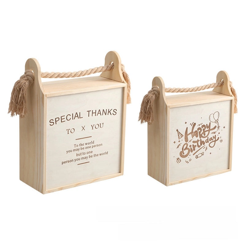 Festive Wooden Basket Box for Mid-Autumn, Dragon Boat, Mother’s Day, Valentine’s, Women’s Day|Festive Gifts & Accessories