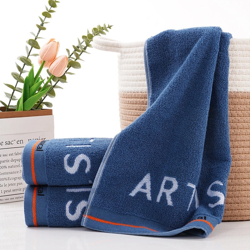 Absorbent Cotton Towel with Embroidered Logo for Household and Promotional Gifts|Home & Living - Towels & Linens