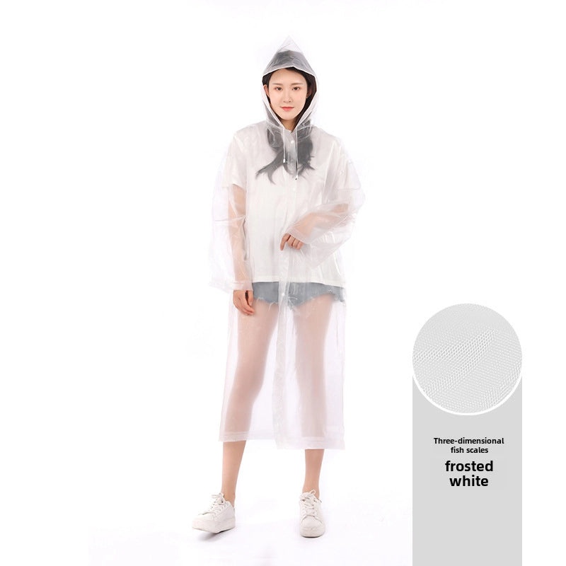 Thickened Disposable Adult Rain Poncho Lightweight EVA Outdoor Travel Raincoat with Logo Printing|Rain Gear & Ponchos
