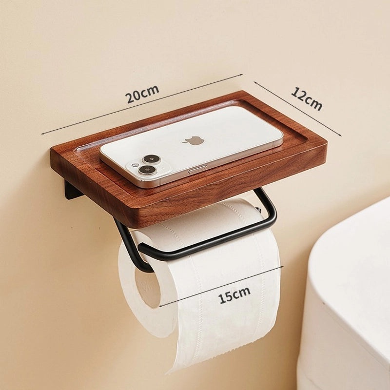 Elegant Solid Color Wooden and Aluminum Tissue Dispenser | Home & Living Accessories