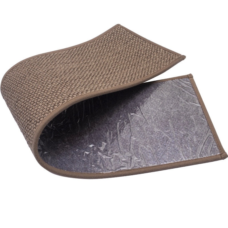 Japanese-style Non-slip Staircase Mat Imitation Linen Knitted Step Mat TPR Self-adhesive Silent Mat|Home Decor & Safety Accessories