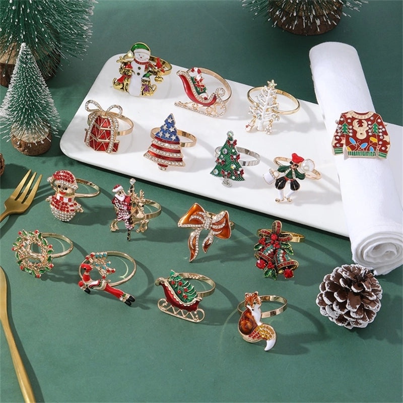 Christmas Cute Tree Santa Claus Elk Alloy Charm Ornament|Jewelry & Accessories