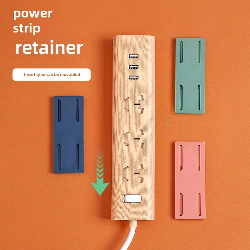 Wall-mounted Plug-in Holder Rack for Socket Storage Patch Board Router | Home Organization Accessories