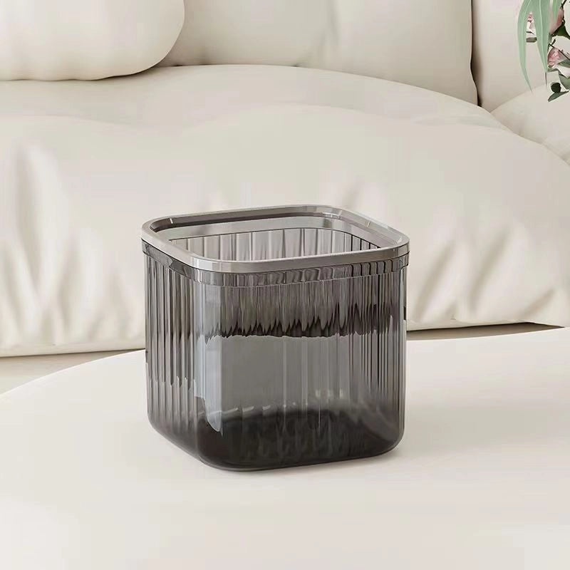 Push-Open Mini Desktop Trash Can Transparent Small Table Paper Bin for Bedroom Office Home Use|Home & Living>Storage & Organization>Trash Bins