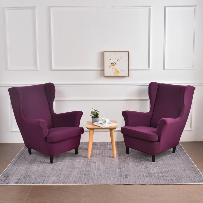 Elastic Four Seasons Tiger Print Wingback Chair and Sofa Cover All-Inclusive American Style|Home Decor & Furniture