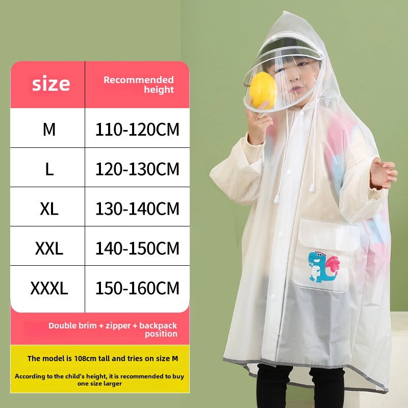 Kids Waterproof Cartoon Rain Poncho Long Sleeve School Raincoat for Boys and Girls | Kids Apparel