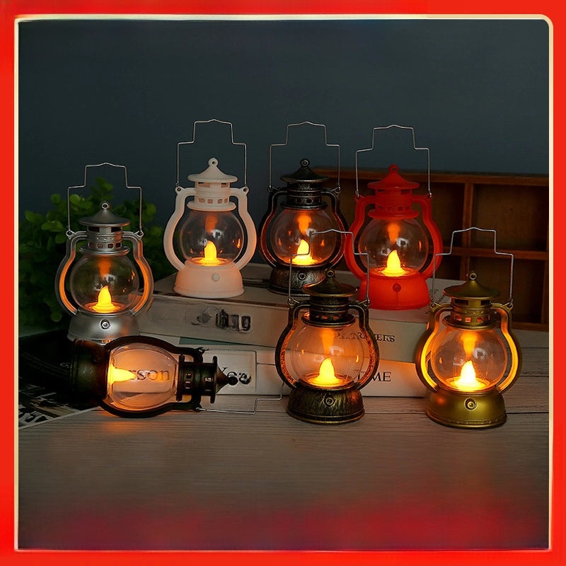 Retro Kerosene Lamp Christmas Decoration Small Lantern Creative Festival Atmosphere Gift | Home Decor & Seasonal Decorations