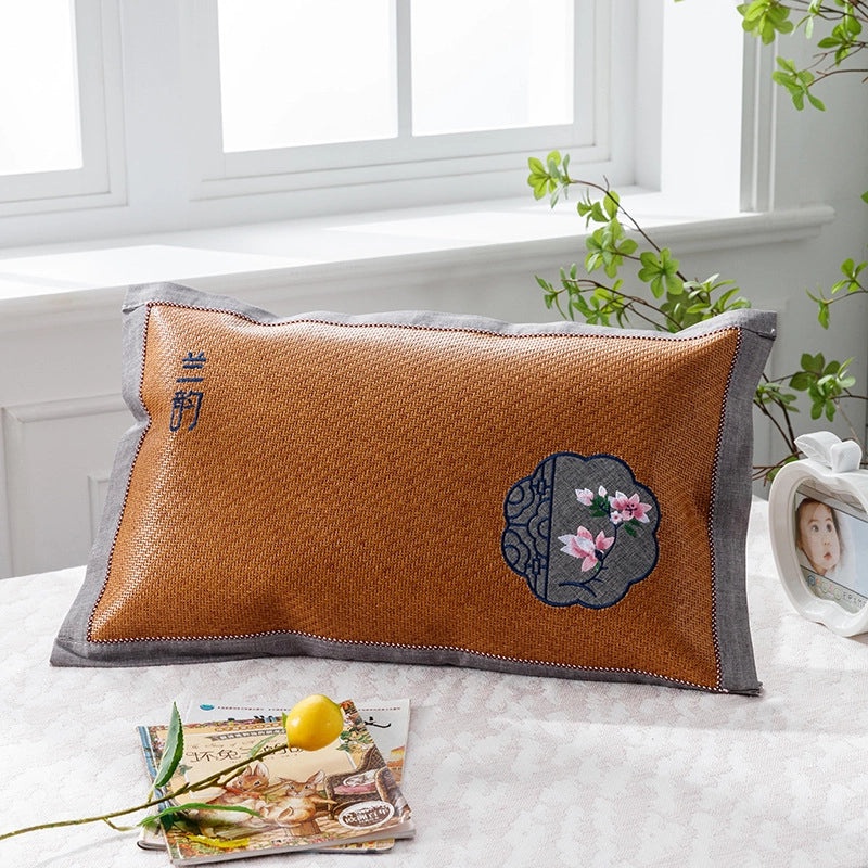 Summer Bamboo Rattan Pillow Breathable Buckwheat Neck Cushion for Adults Dorm Room|Home & Living > Bedding > Pillows