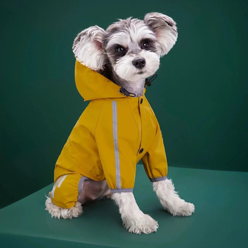 Waterproof Dog Raincoat Four-legged Poncho for Small and Medium Dogs Rainy Weather Pet Jacket|Pet Apparel & Accessories