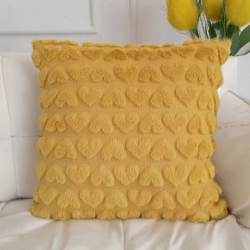 Minimalist Solid Color Heart Pattern Polyester Pillowcases for Bedding|Home Decor & Bedding
