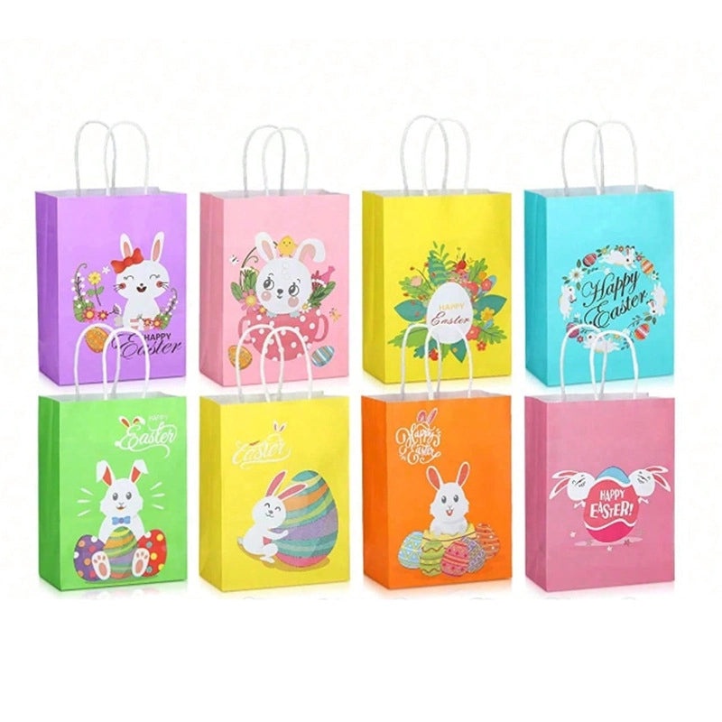 Easter Multicolor Minimalist Paper Gift Bags for Weddings Parties Engagements | Party Supplies Gift Wrapping