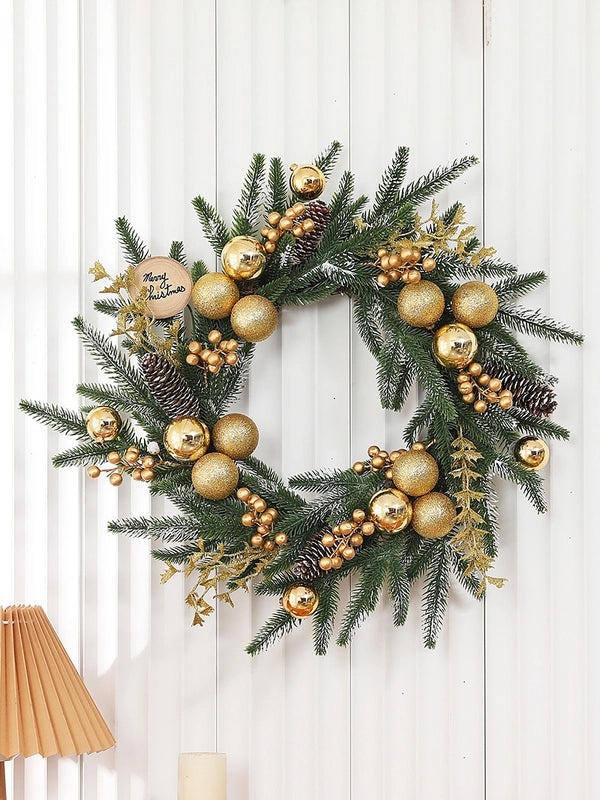 2022 New Christmas Golden Rattan Garland Door and Wall Hanging Decoration Fast Delivery|Home Decor & Holiday Decorations