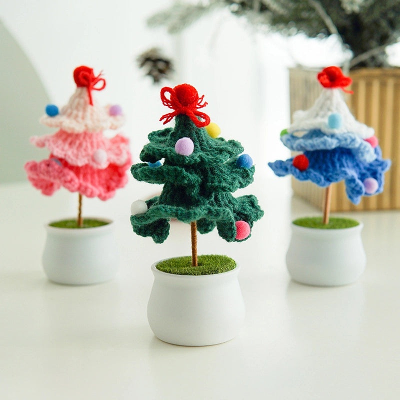 Nordic Christmas Tree Yarn Decoration Cute Modern Festival Party Ornament|Home Decor