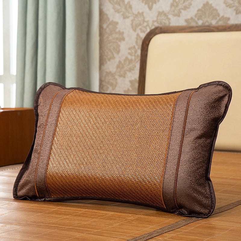 Summer Bamboo Rattan Pillow Breathable Buckwheat Neck Cushion for Adults Dorm Room|Home & Living > Bedding > Pillows