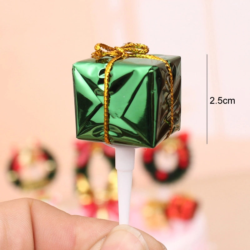 Christmas Cake Decoration Set Soft Glue Plug-in Christmas Tree Santa Snowman Reindeer Holiday Decor|Christmas Cake Decorations