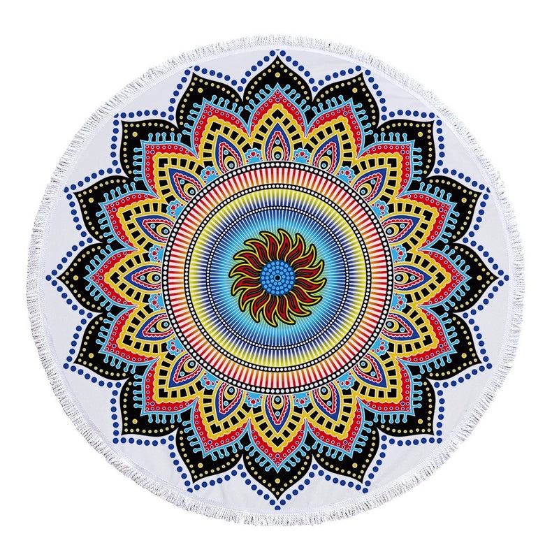 Ethnic Geometric Pattern Lightweight Microfiber Beach Towel for Casual Outdoor Use|Beach Towels