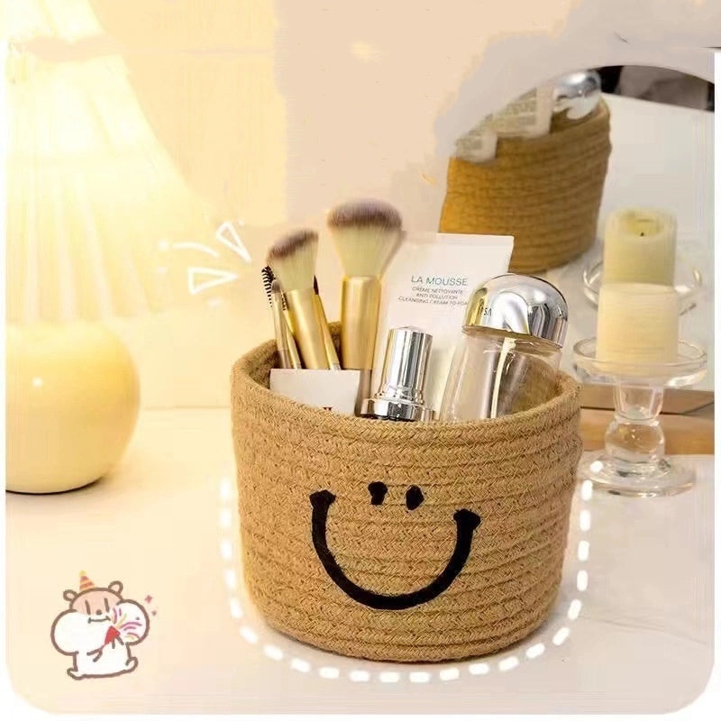 Adorable Cartoon Print Cotton Rope Storage Basket Organizer|Home Storage & Organization