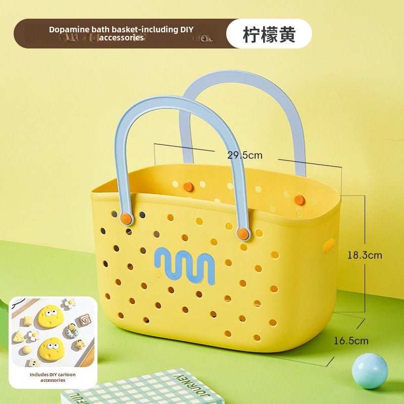 Portable Large Capacity Plastic Bathroom Storage Basket for Women | Bathroom Storage