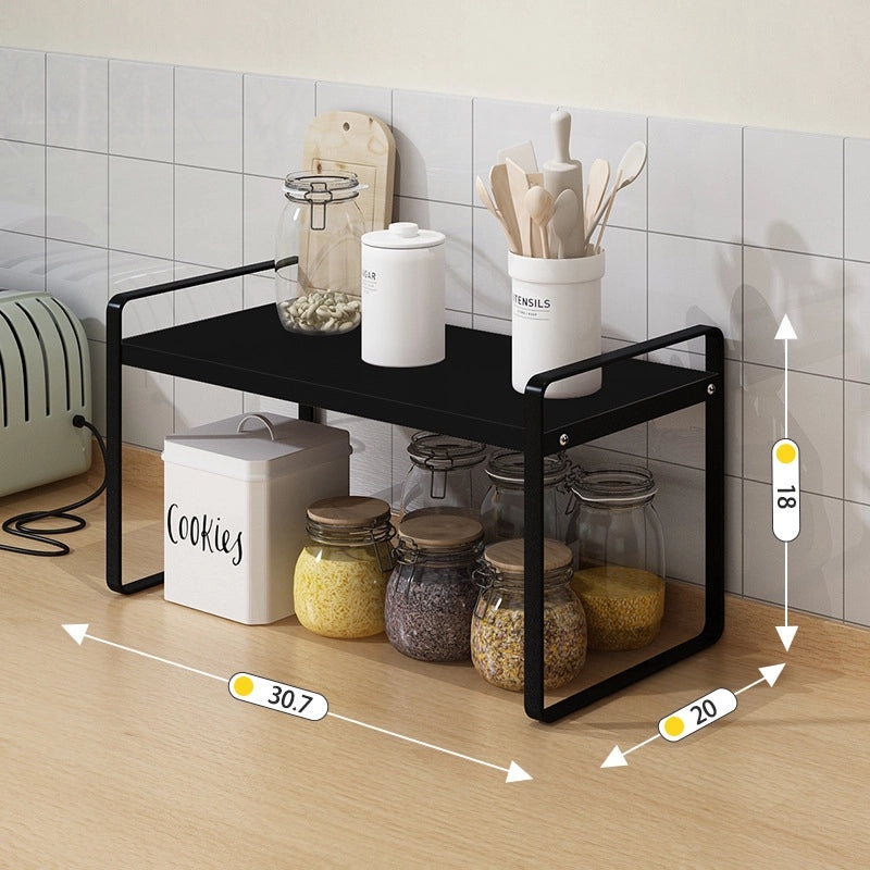 Pastoral Style Solid Color Iron Kitchen Rack for Casual Elegant Home Use|Kitchen Storage & Organization