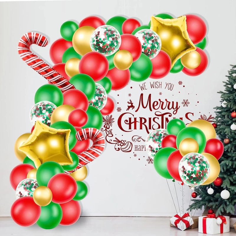 Minimalist Christmas Color Block Festival Balloons Aluminum Film Classic Style|Party Decorations Balloons