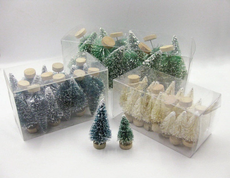 Mini Christmas Tree Gift Bags in Blue & Green | Christmas Decorations